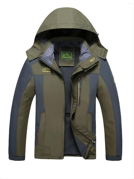 Vestes pour hommes Petite taille Commander Veste à capuche doublée thermique Imperméable Pour l'extérieur Automne/Hiver