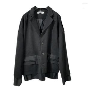 Chaquetas de hombre Seak Owen Casual Suit Coat High Street 's Clothing Spring Men Black Garment Outer Wear Jacket