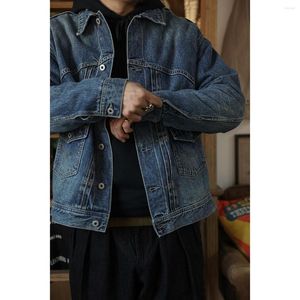 Herenjacks Tweede Orde 13oz Blue Selvage Denim Jacket Vintage Washed Unlined Jean