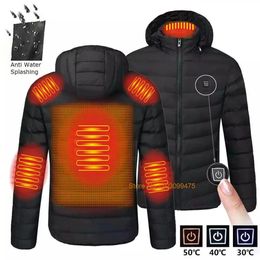 Vestes pour hommes Veste auto-chauffante Hommes Femmes Veste chauffante en plein air hiver randonnée ski vestes Sui USB vêtements chauffants lavés 2-21 zones S-6XL 231213