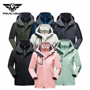 Herenjacks Skiing Jackets 3 In 1 Men Dames Winter Winter Warm Ski Hooded Jacket Winddichte waterdichte waterdichte slijtage buitenshuis Wandelende klimjas J230811