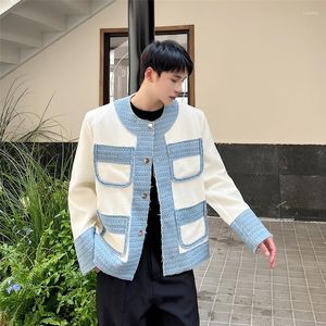 Vestes pour hommes Splice Multi Pocket Manteau pour hommes Coréen Streetwear Net Celebrity Lâche Casual Vintage Veste de mode Pardessus Mâle Vêtements d'extérieur