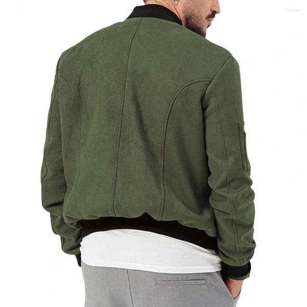 Chaquetas para hombres Chaqueta deportiva Estilo hip-hop Béisbol elegante para otoño invierno Ropa de abrigo informal suave y cálida con cuello alto