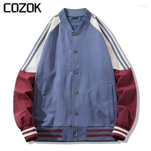 Vestes pour hommes Printemps American Vintage Varsity Jacket Men Harajuku Letter Print Y2k Baseball Coat Streetwear Oversize Patchwork Outwear