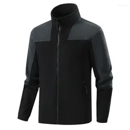 Chaquetas para hombres Primavera Autum Chaqueta de lana Cálido Outwear Cortavientos Térmico Sporting Masculino Turismo Montaña Abrigos Cremallera Hombre Abrigo a prueba de viento