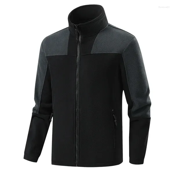 Vestes pour hommes printemps automne veste polaire vêtements d'extérieur chauds coupe-vent thermique sport masculin tourisme manteaux de montagne fermeture éclair homme manteau coupe-vent