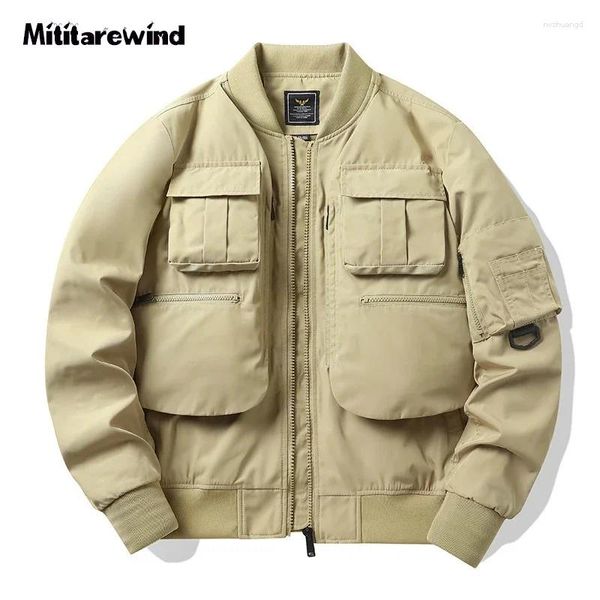 Jackets para hombres Spring Autumn Bomber Chaqueta Hombres al aire libre Basco de viento informal