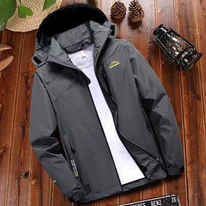 Vestes pour hommes Printemps Automne Casual Veste Imperméable Outwear Coupe-Vent Bomber À Capuche Homme Tourisme Montagne Imperméable Taille M ~ 5XL