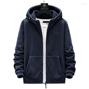 Vestes pour hommes printemps automne manteau mari polaire vêtements d'extérieur mâle Plus grand à capuche hiver hommes coupe-vent grande taille L-8XL