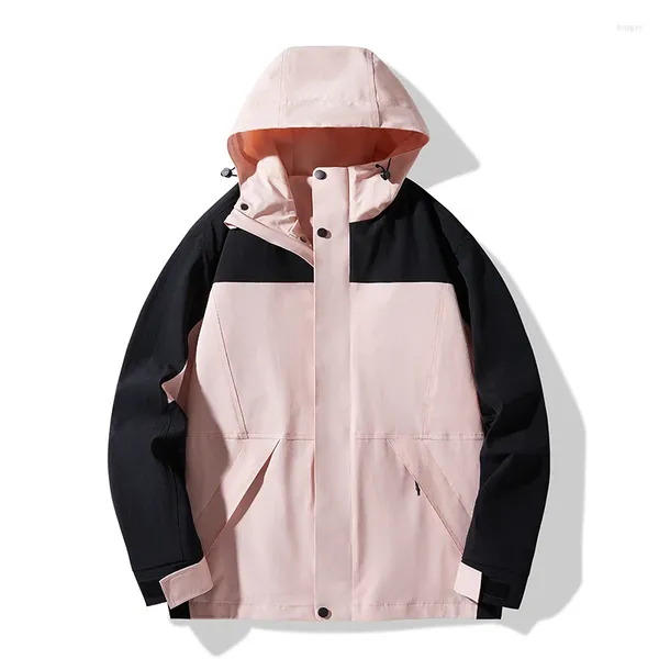 Chaquetas para hombres Primavera Otoño Moda Ropa exterior para hombres Chaqueta casual Abrigo con capucha Rosa Azul Beige Púrpura Negro Verde Ropa Masculina OOTD Look