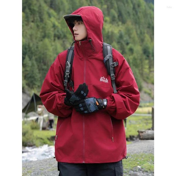 Chaquetas para hombre, chaqueta de otoño primavera, ligera, impermeable, de una sola capa, para exteriores, a prueba de viento, para viaje, Camping, ropa de marca superior 3XL