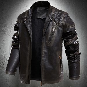 Vestes pour hommes printemps automne veste en cuir hommes Style Vintage moto col montant motard manteau rétro vêtements de mode