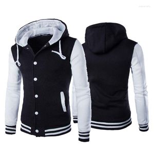 Vestes masculines Spring Automne Hoodies masculins veste garçon manteau de baseball de base streetwear slim collège universitaire marque élégante vete homme