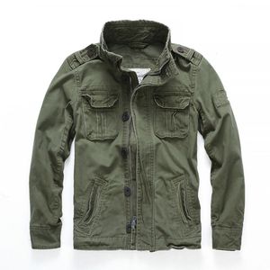 Chaquetas de los hombres Primavera Otoño Hombres Militar Retro Chaqueta de carga Al aire libre Multi bolsillos Abrigos Moda Camo Tops Campo Casual Cremallera Herramientas 230807