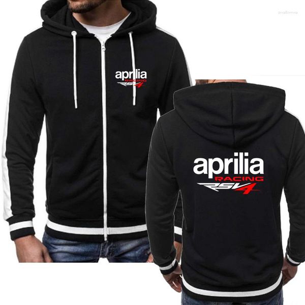 Vestes pour hommes Printemps Automne Veste pour hommes Aprilia Racing RSV4 Impression Zipper Sweats à capuche de haute qualité Tops Harajuku Sportswear Casual Sweat-shirt