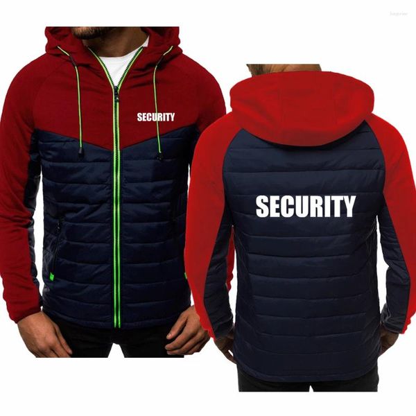 Chaquetas para hombres Primavera Otoño Chaqueta para hombre Uniforme de seguridad Impresión Algodón Casual Hombre Ropa deportiva Tops clásicos Sudaderas con cremallera de alta calidad