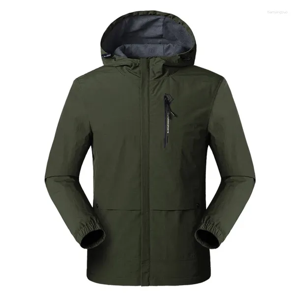 Chaquetas de hombre primavera otoño chaqueta Softshell polar fino cálido rompevientos táctico con capucha al aire libre senderismo abrigos a prueba de viento