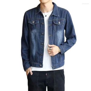 Chaquetas para hombres primavera otoño delgada chaqueta de mezclilla hombres delgado clásico masculino abrigo moda jeans hombre ropa vintage para niños 2023