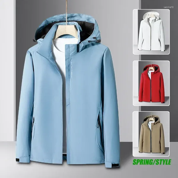 Chaquetas para hombres Primavera Otoño Mujeres A prueba de viento Impermeable Ropa de montañismo casual Camping Senderismo Secado rápido al aire libre