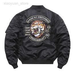 Hommes Vestes Printemps Bomber Veste Hommes Tigre Broderie Manteau Mâle Militaire Coupe-Vent Imperméable Pour Garçon Armée MA1 Veste 2023 Sukajan HKD230710