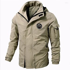 Hommes vestes printemps pour randonnée Trekking Techwear coupe-vent vert militaire bombardier Cargo décontracté automne vêtements surdimensionné XL