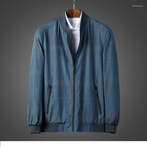 Vestes pour hommes printemps simples chèques veste plaids manteau décontracté qui suinter