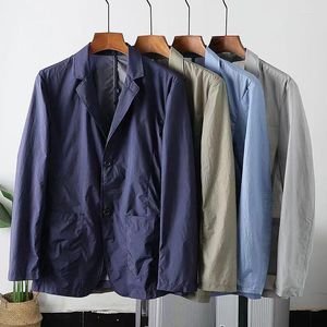 Vestes pour hommes printemps été niveau d'apparence élevé résistant aux rides veste de blazer légère respirante