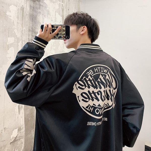 Chaquetas para hombres Streetwear Bomber Jacket Hombres Nice Man Japón Estilo Béisbol y abrigos Hip Hop College Vintage Windbreaker