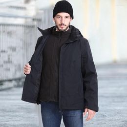 Herren Jacken Stil Drei In Einem Abnehmbare Outdoor Atmungsaktive Warme Winddichte Herren Oberbekleidung Winter Und Herbst Kältebeständige Kleidung