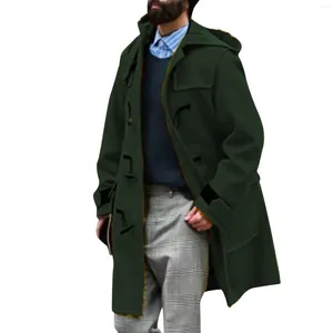 Vestes pour hommes élégant pour hommes 2023 vêtements grande taille manteau d'hiver col à revers veste à manches longues vintage épaissir à capuche vente