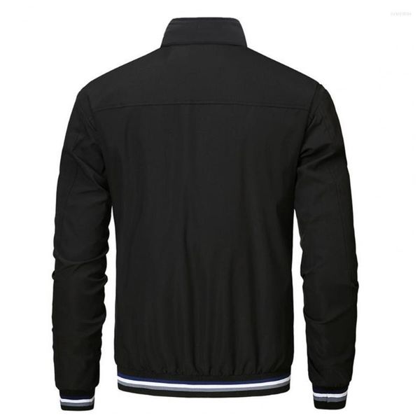 Chaquetas para hombres Hombres con estilo Abrigo de manga larga Temperamento Casual Estilo coreano Color de contraste