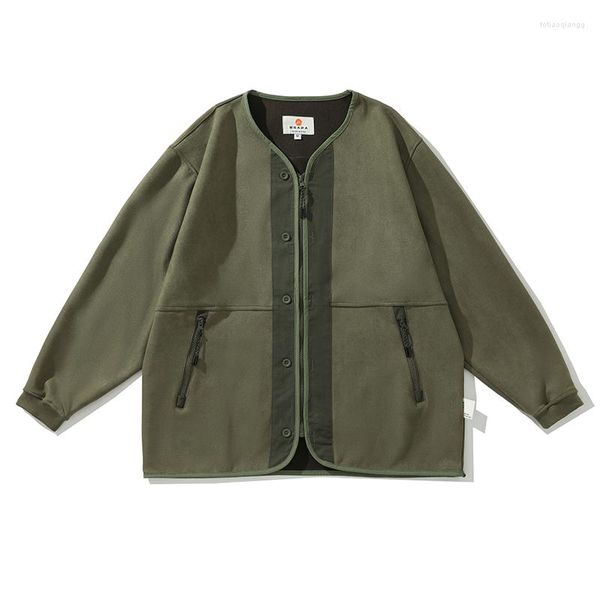 Vestes pour hommes daim velours militaire veste hommes Cityboy Streetwear mode extérieure ample décontracté Cargo mâle japon coréen Vintage manteau