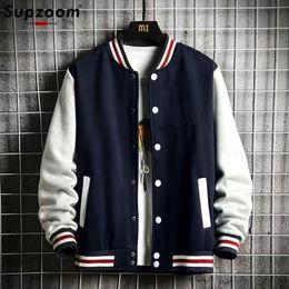 Vestes pour hommes Supzoom Arrivée Mode Polaire Casual Baseball Uniforme Coton Épissé Manches Côtes Régulières Marque Vêtements Bomber Veste Hommes 230731