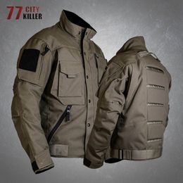 Mannen Jassen Tactische Militaire Jas Heren Casual Multi Pocket Krasbestendig Cargo Jassen Mannelijke Outdoor Jacht Combat Army Jassen 230705