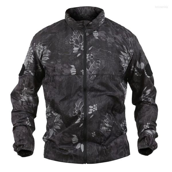 Vestes pour hommes tactique séchage rapide peau été imperméable crème solaire respirant mince à capuche manteau militaire coupe-vent 5XL