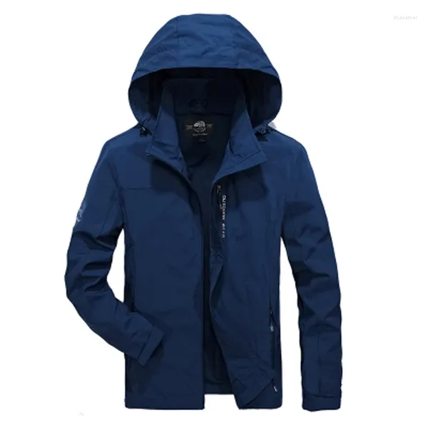 Chaquetas para hombre, cortavientos táctico, chaqueta Bomber impermeable, abrigos, ropa de calle, Anorak ajustado de talla grande, ropa Riverdale para hombre