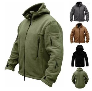 Vestes pour hommes Tactique Hiver Armée Combat Militaire Randonnée À Capuche À Capuche Polaire Sports Polaires Veste En Plein Air Mâle Hommes Pour Manteaux Chauds