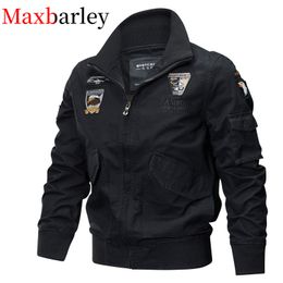 Hommes Vestes Tactiques Veste Hommes Automne Printemps Bomber Coton Manteau Plus La Taille Broderie Avion Pilote Cargo Mâle Jaqueta Masculina 230720