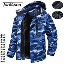 Jackets para hombres Tacvasen Fleece forre Mountain Mens senderismo al aire libre Capacas con capucha con capucha Snowboard parka de invierno 221124