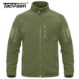 Vestes pour hommes TACVASEN Full Zip Up Tactical Army Fleece Jacket Military Thermal Warm Work Coats Mens Safari Outwear Windbreaker 230719