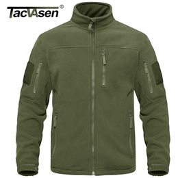 Chaquetas para hombre TACVASEN Full Zip Up Tactical Army Fleece Military Thermal Warm Work Coats Mens Safari Outwear Windbreaker 221008