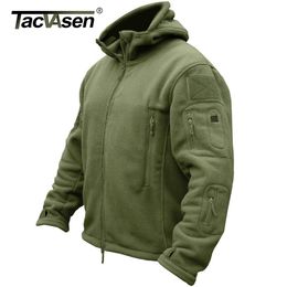 Jackets para hombres Tacvasen Winter Airsoft Militar Mensor Fleece táctico Termal Con capucha Autumn Outumn Rear Outdoor Work Coat 221124