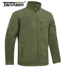 Chaquetas para hombres TACVASEN Invierno Táctico Fleece Chaqueta para hombre Ejército Militar Caza Chaqueta Térmica Cálida Seguridad Full Zip Pesca Trabajo Abrigos Exterior 220919