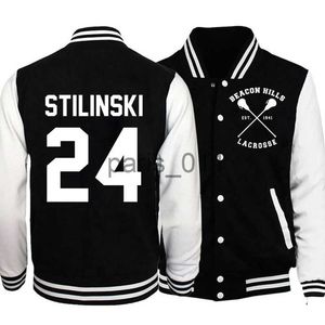 Herenjassen Teenage Wolf School Team McCall 11 Hockey Stilinski 24 Rashi 14 Bomberjack Heren Harajuku Bomberjack Anime Baseballjack voor heren x1016