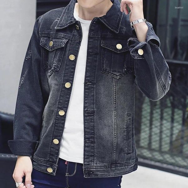 Vestes masculines La promotion principale du printemps et de l'automne explosive en denim veste décontractée tous les vêtements de manteau individuel