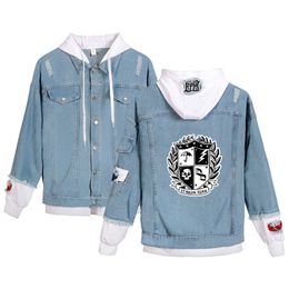 Vestes pour hommes The Umbrella Academy Super Hero Denim Jacket Hommes Femmes À Manches Longues Cool Faux Deux Pièces JeanJackets Harajuku Hoodies Streetwear 230328