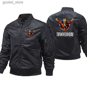 Chaquetas para hombres Thunderdome Wizard Chaquetas Hardcore Hombres Piloto Air Chaqueta piloto gruesa Abrigo de béisbol Streetwear 5XL Chaqueta de motocicleta Q231109