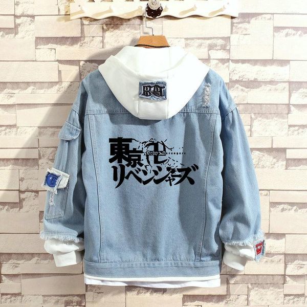 Vestes pour hommes Tokyo Revengers Veste en jean Harajuku Manga Cool Logo Hoodies Femmes / hommes pour hommes / femmes