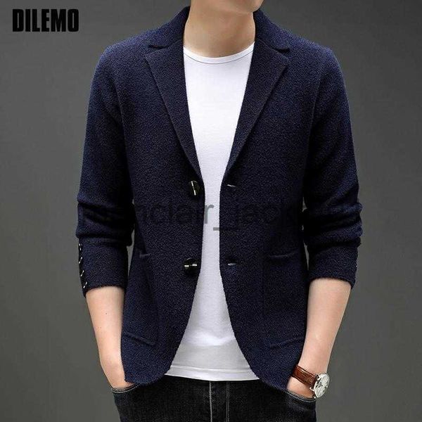 Vestes pour hommes Top Grade nouvelle marque de mode tricot Blazer hommes haut Cardigan Slim Fit pull automne hiver manteaux décontractés veste hommes vêtements 2023 J230920