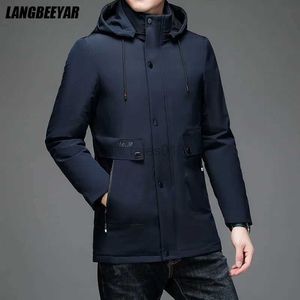 Chaquetas para hombres Grado superior Grueso Nueva marca Moda casual Parka con capucha Chaqueta para hombre Cazadora Abrigos Abrigos Diseñador Coreano Invierno Ropa para hombre Zln231108